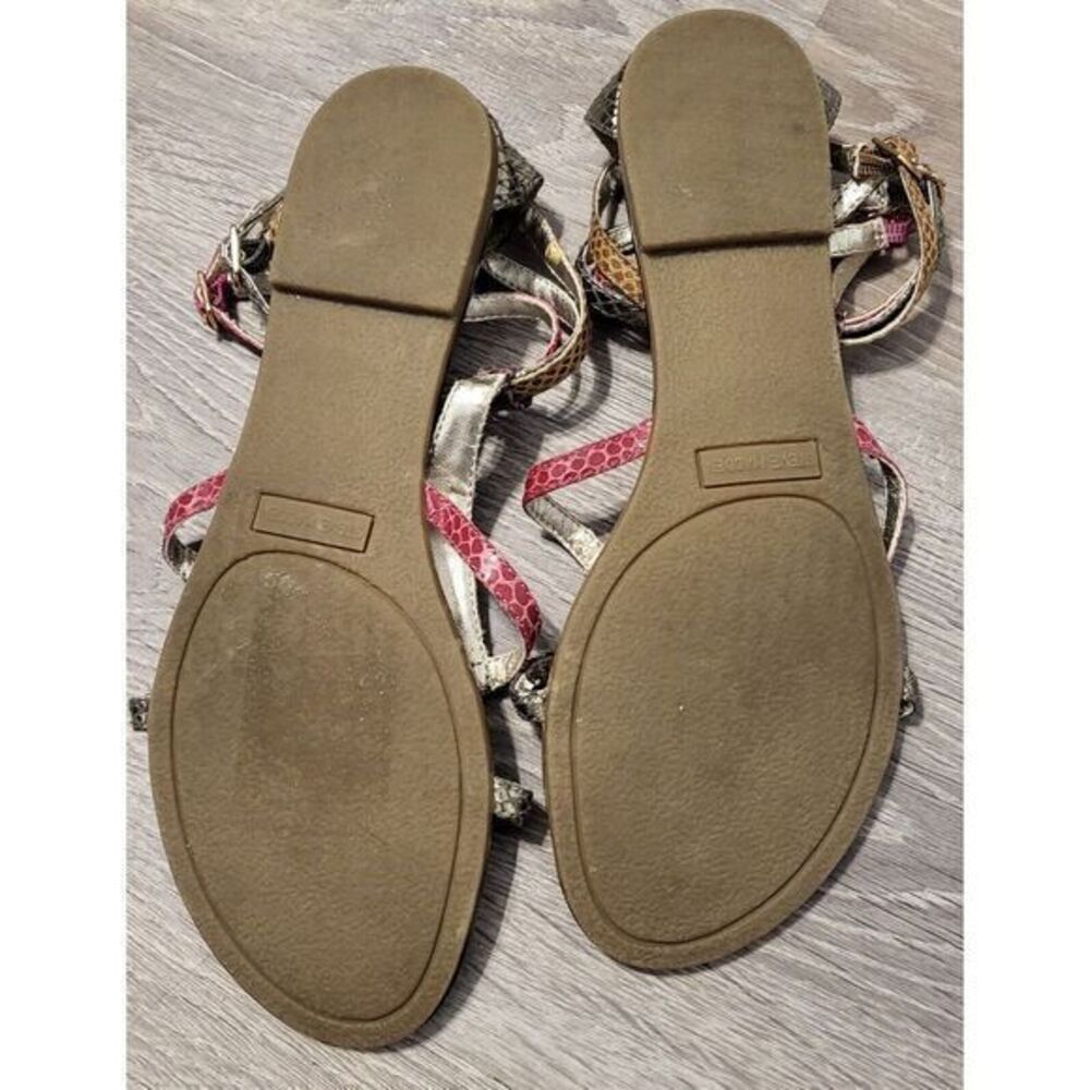 Steve Madden Gladiator‎ Brown Congac Pressto Thong Ankle-Strap Sandal Size 7.5 - Picture 6 of 8